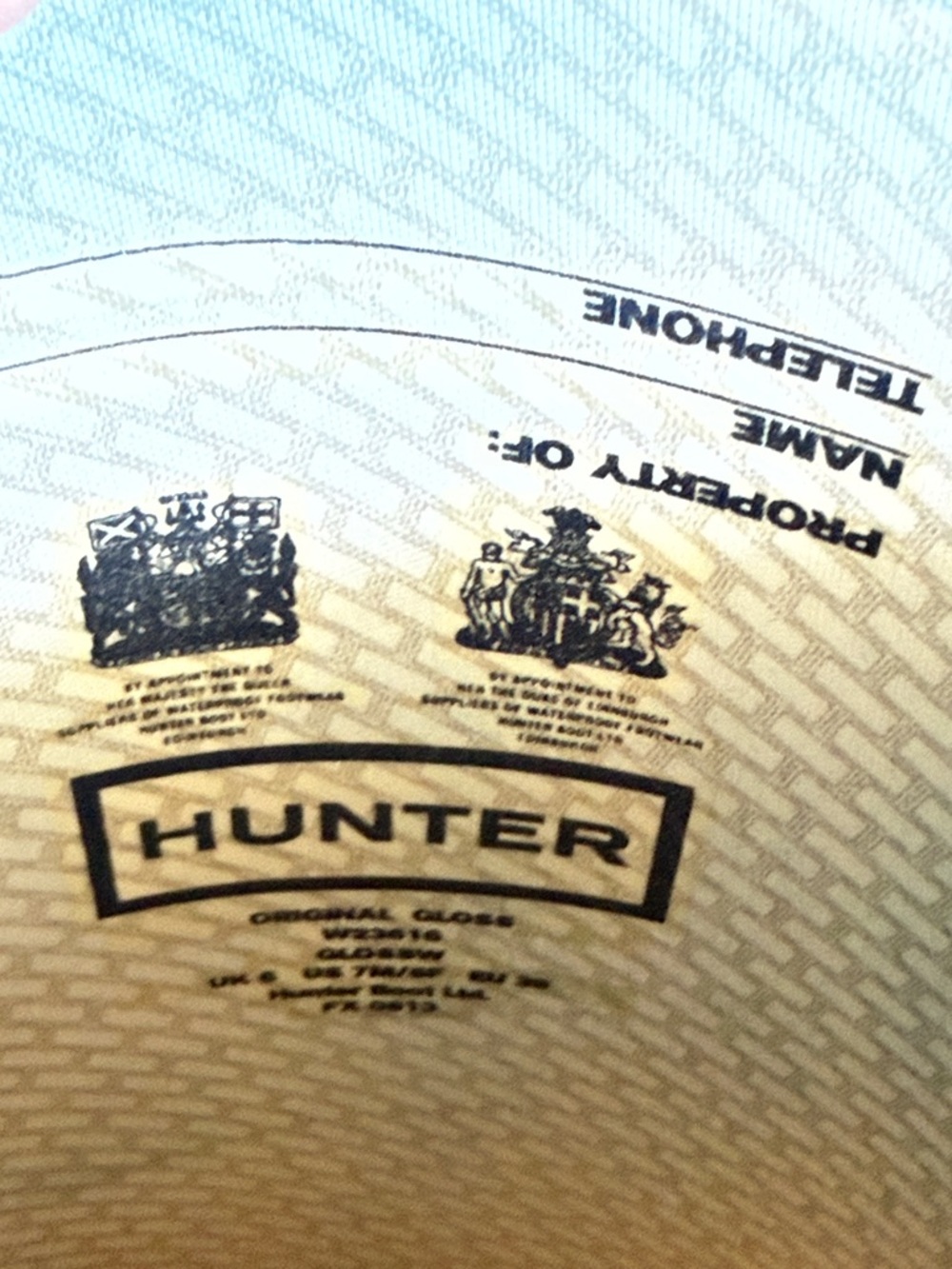 Hunter Glossy Purple Tall Rain Boots - Picture 2 of 3